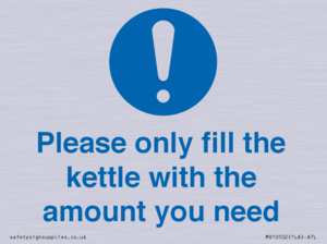 Please only fill the kettle with the amount you need